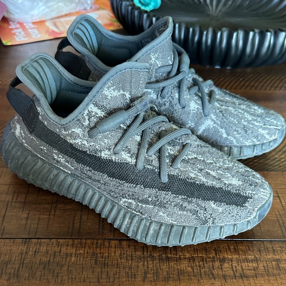 Yeezy Kids Gray and Black Sneakers